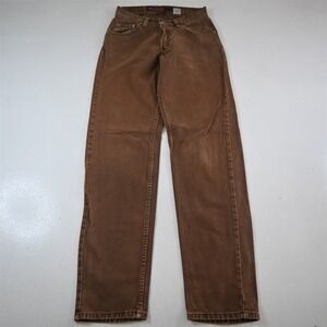 Vtg 90s Silvertab 29x34 Loose USA Made Zip Fly Brown‎ Elements Mens Jeans